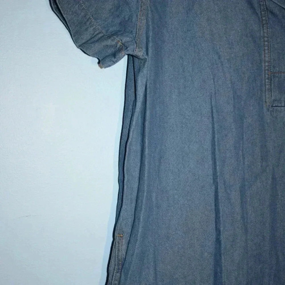 Vermont Country Store Brand Denim Midi Dress with Pockets Modest - Picture 7 of 12